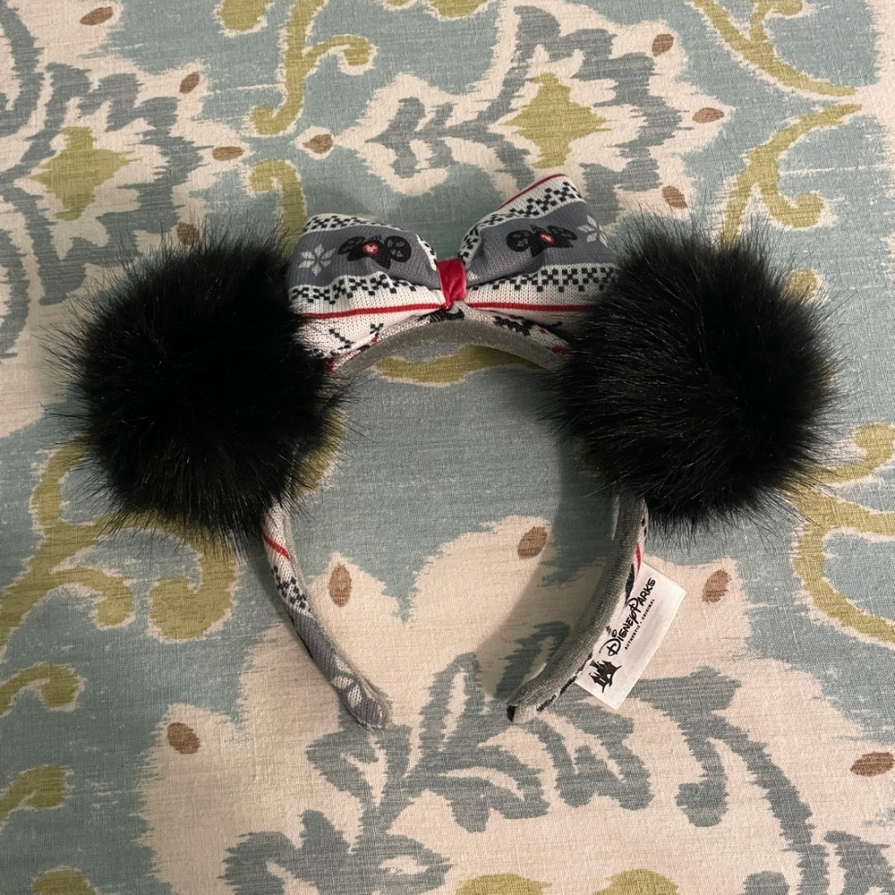 Disney Parks Minnie Micky Pom Pom Christmas Ears